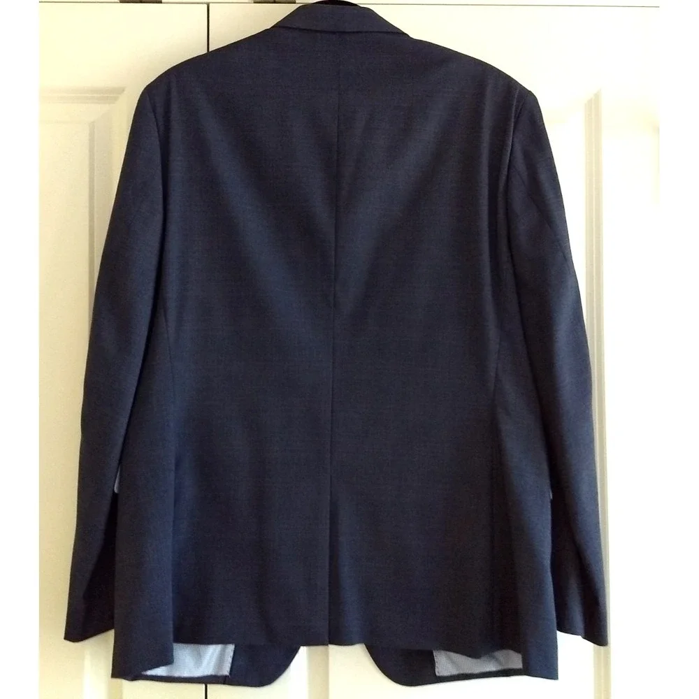 Banana Republic Slim Fit Blazer Men 44R Stretch Jacket Blue Plaid Lined NWOT